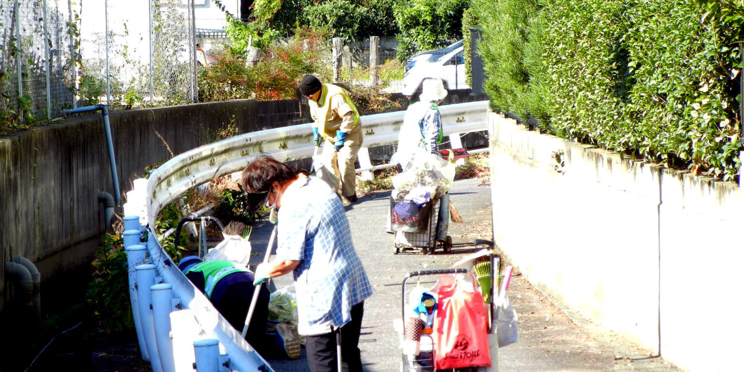 ▲11月10日(日)　八幡京都病院付近の道路清掃