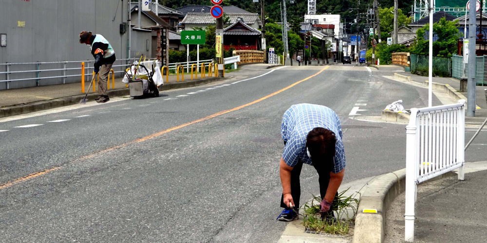▲	 5月15日(日) 府道の清掃 (八幡双栗)